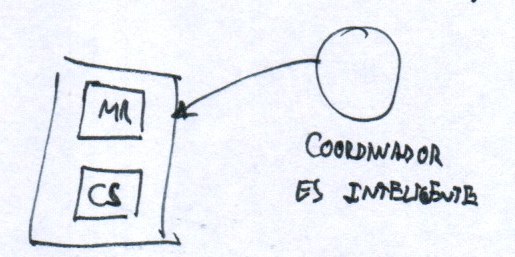 Un nodo con un worker y un chunk server, y el coordinador